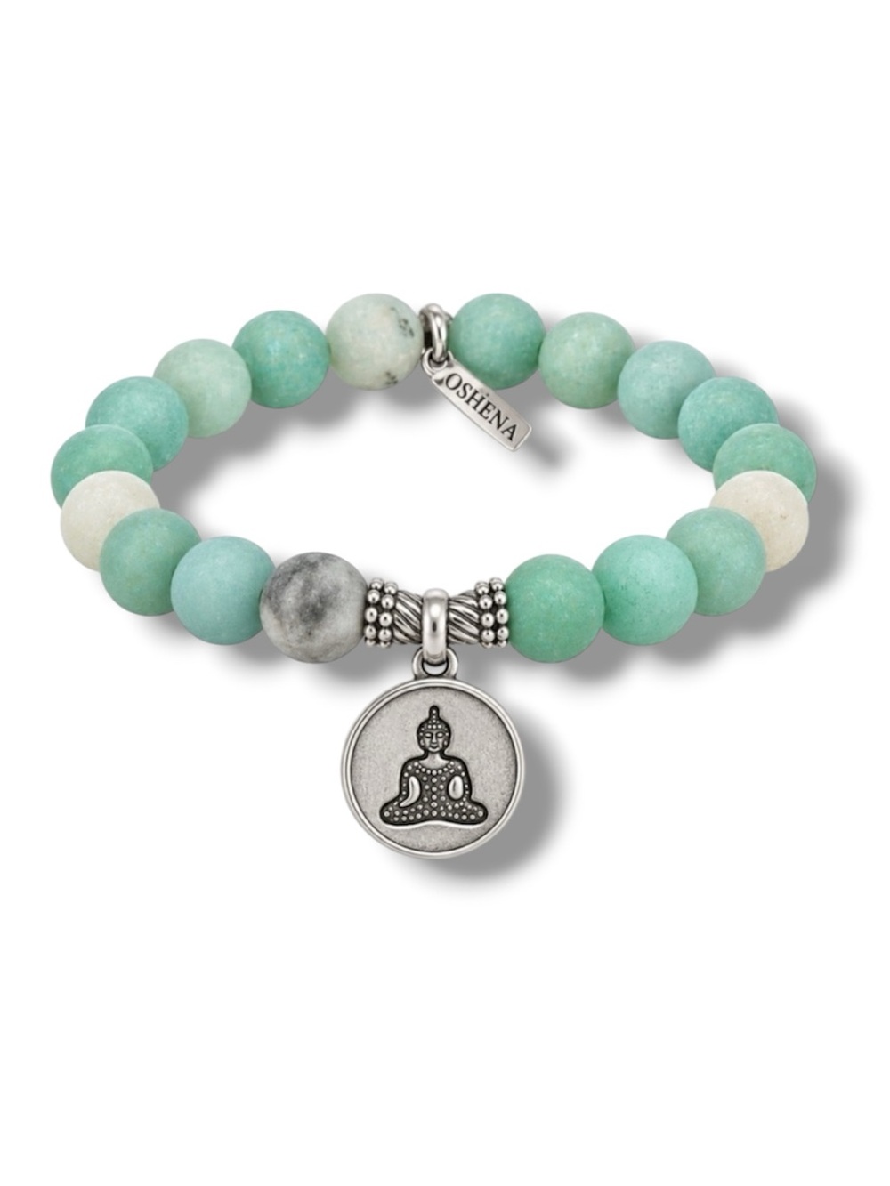 🆕 Oshena Buddha Amazonite Bead Stretch Bracelet